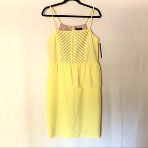 Tahari Merriweather Spaghetti Strap Peplum Dress